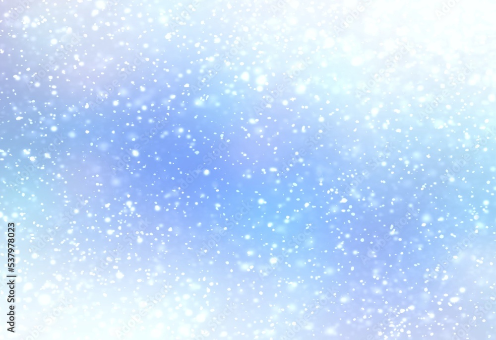 Snowfall light blue background textured. Winter sky airy abstract illustration.