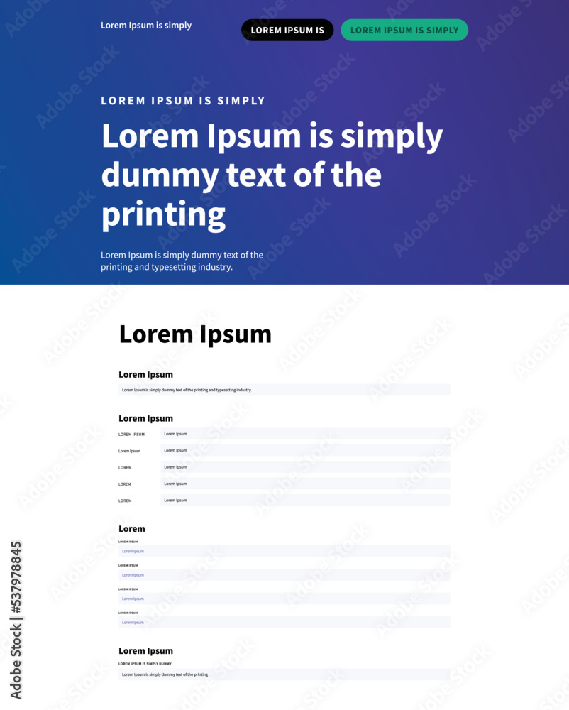 Landing page template of website form Modern flat design concept of web page design for website and mobile website. Easy to edit and customize. Vector illustration 01