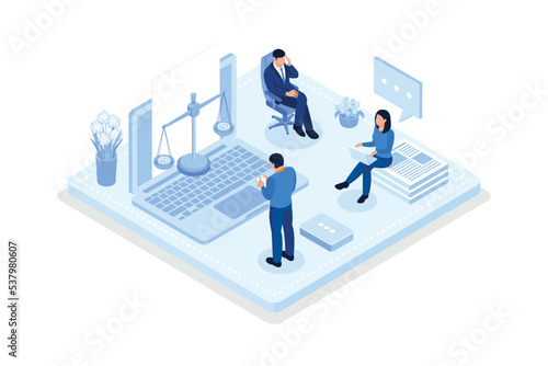 Public finance, Government spending, tax and financial law concept, isometric vector modern illustration