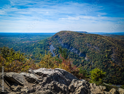 Mount Minsi_PA view from Mt Tammany_NJ Delaware Water Gap Fototapet