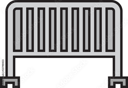 traffic barrier, barricade and check point barrier icon