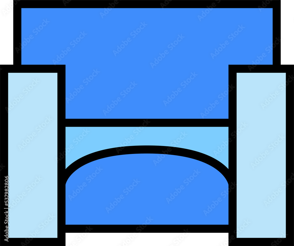 blue sofa icon illustration blue sofa icon illustration