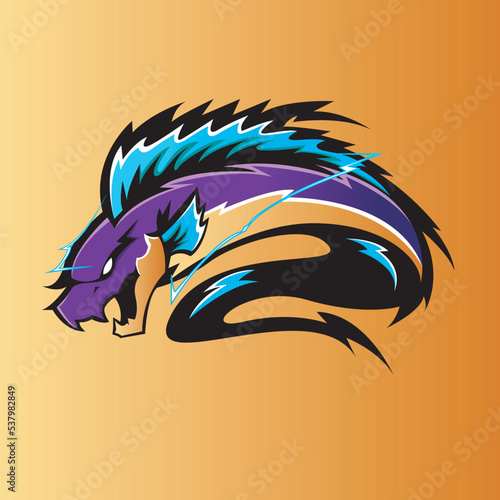 ELECTRIC EEL MASCOT FOR ESPORT LOGO TEMPLATE VECTOR ILLUSTRATION