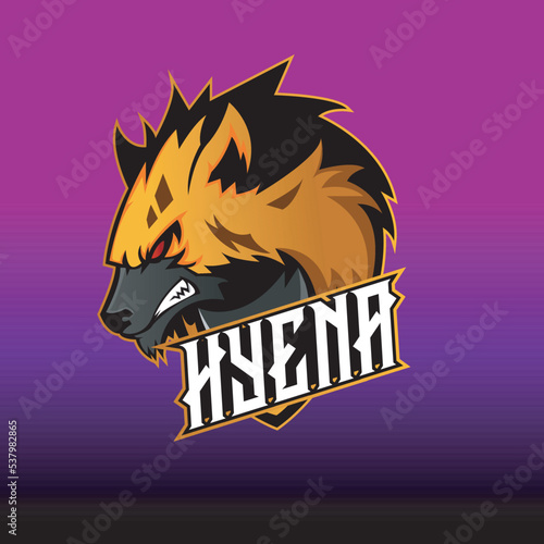 HYENA MASCOT FOR ESPORT LOGO TEMPLATE VECTOR ILLUSTRATION