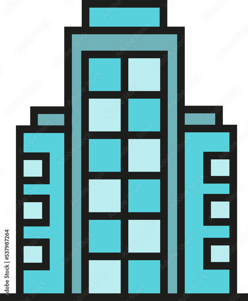 office building and apartment icon illustration office building and apartment icon illustration