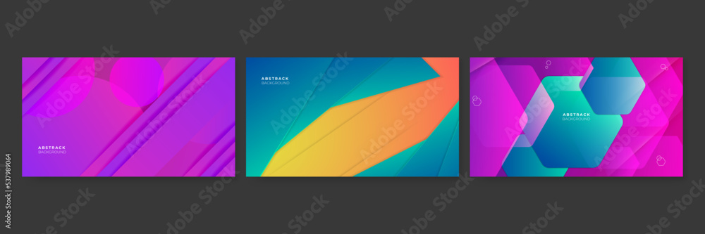 Naklejka premium Abstract colourful colorful background for business presentation design template with blue pink green orange pink and purple color combination