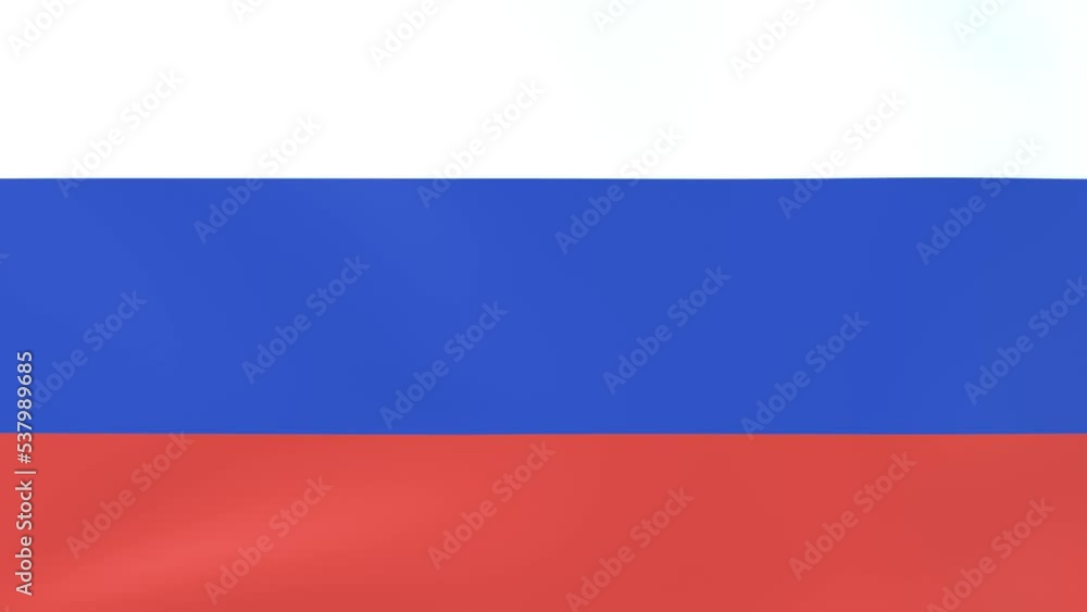 風にはためく国旗の3DCG動画、ロシア 風にはためく国旗の3DCG動画、ロシア