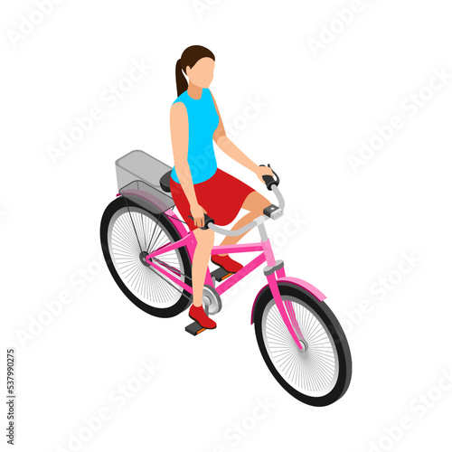 Bicycle Isometric Illustration © Macrovector