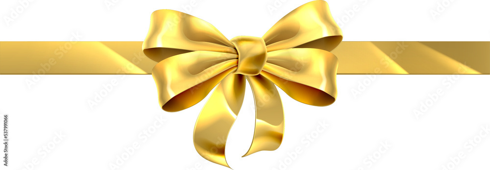 Gold Gift Golden Ribbon Present Bow Gold Gift Golden Ribbon Present Bow