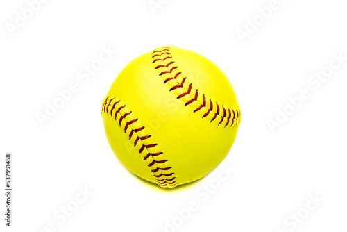 Softball ball isolated on white background