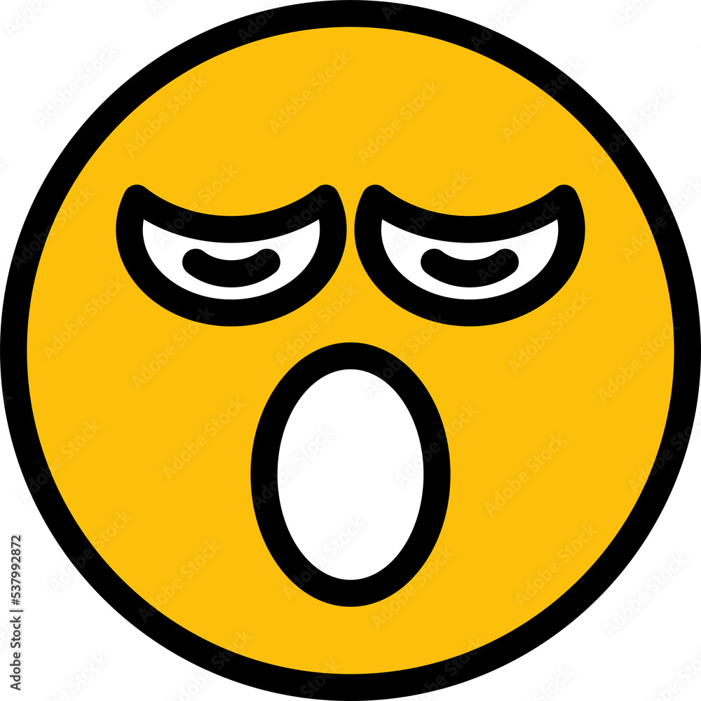 Fototapeta premium bored and sleepy face emoji