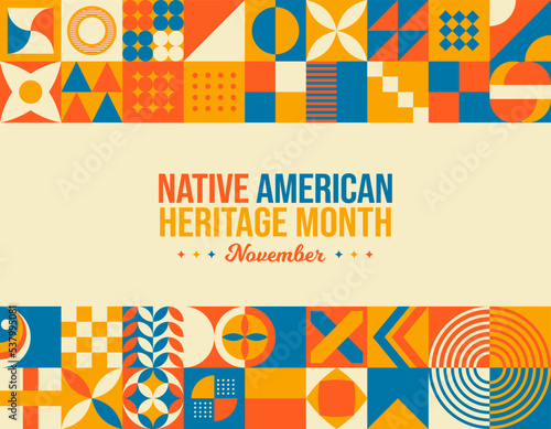 Fototapeta Native American Heritage Month Neo Geometric Background