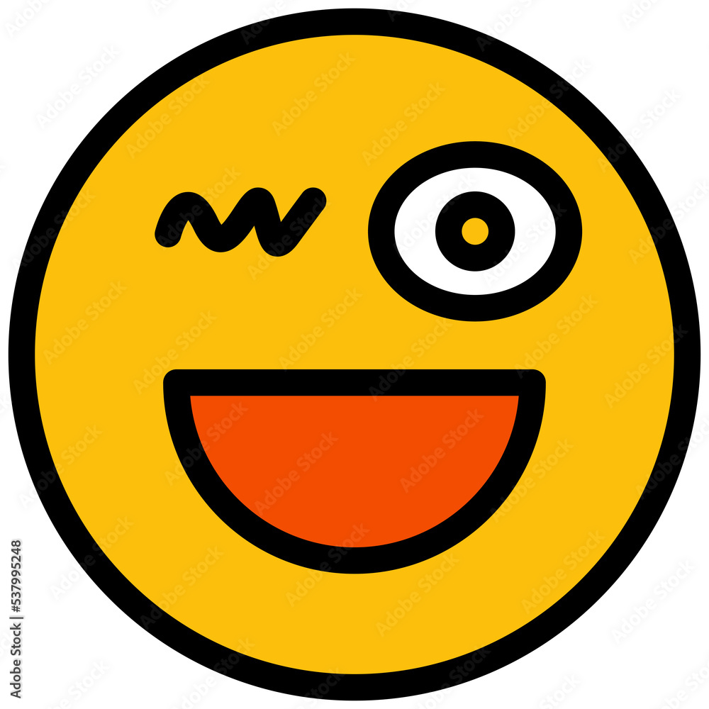 funny and smile face emoticon illustration