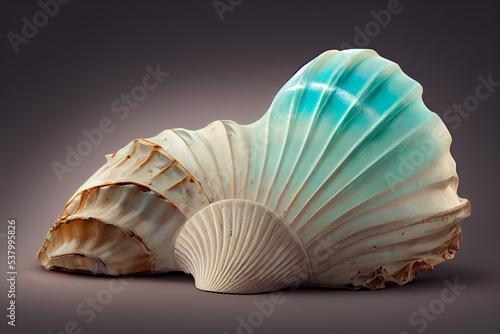 colorful seashell design close up