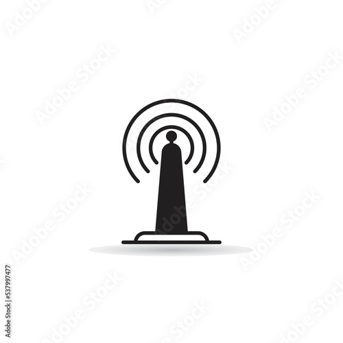 radio mast and network tower icon