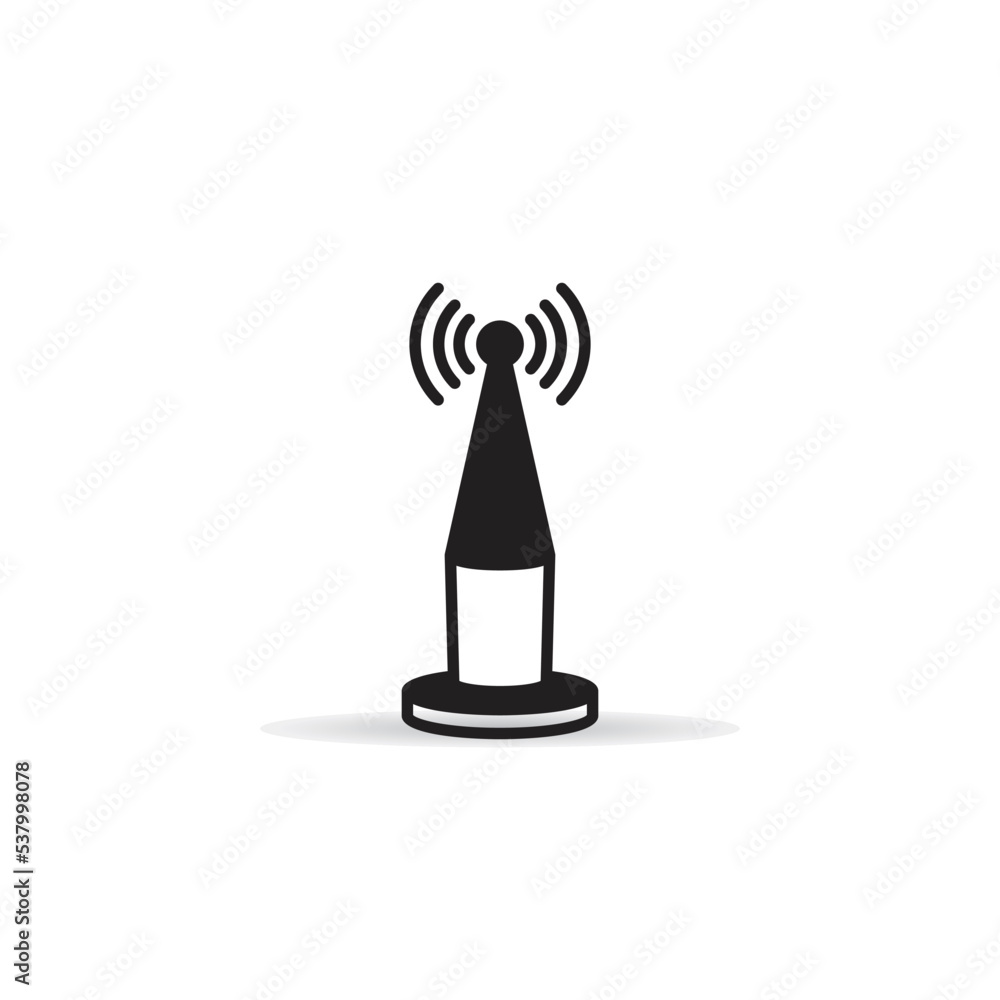 radio tower icon on white background radio tower icon on white background
