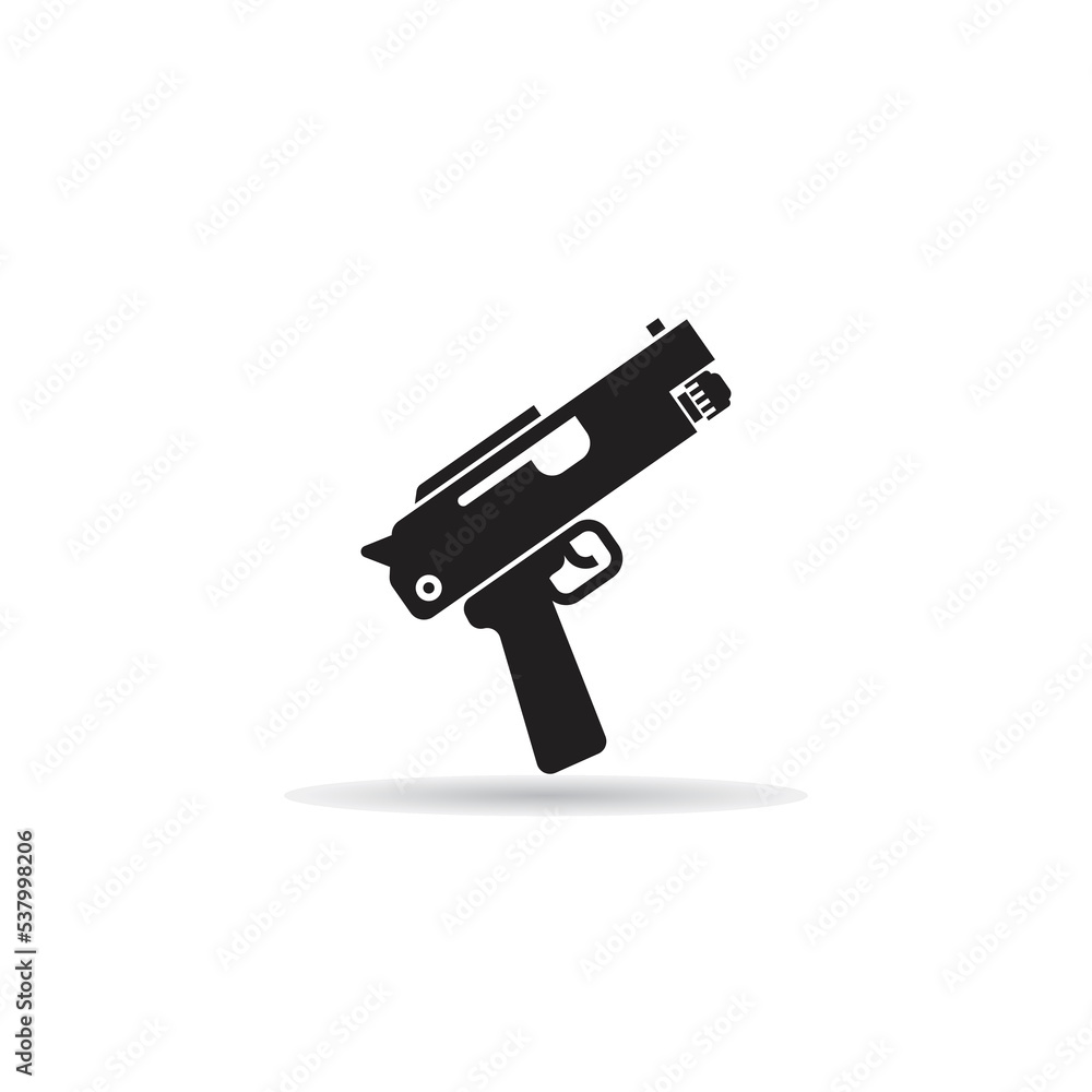 pistol icon on white background pistol icon on white background