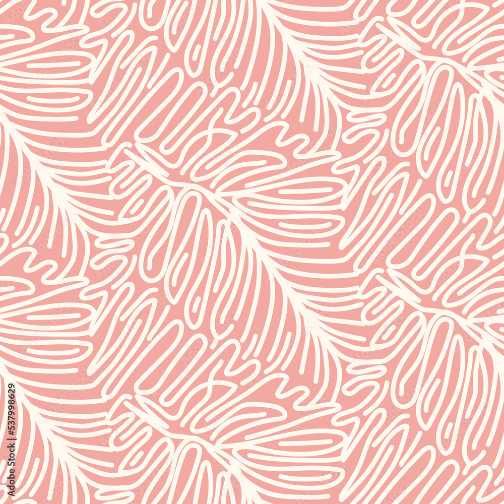 White pink abstract floral seamless pattern, monochrome vector illustration White pink abstract floral seamless pattern, monochrome vector illustration