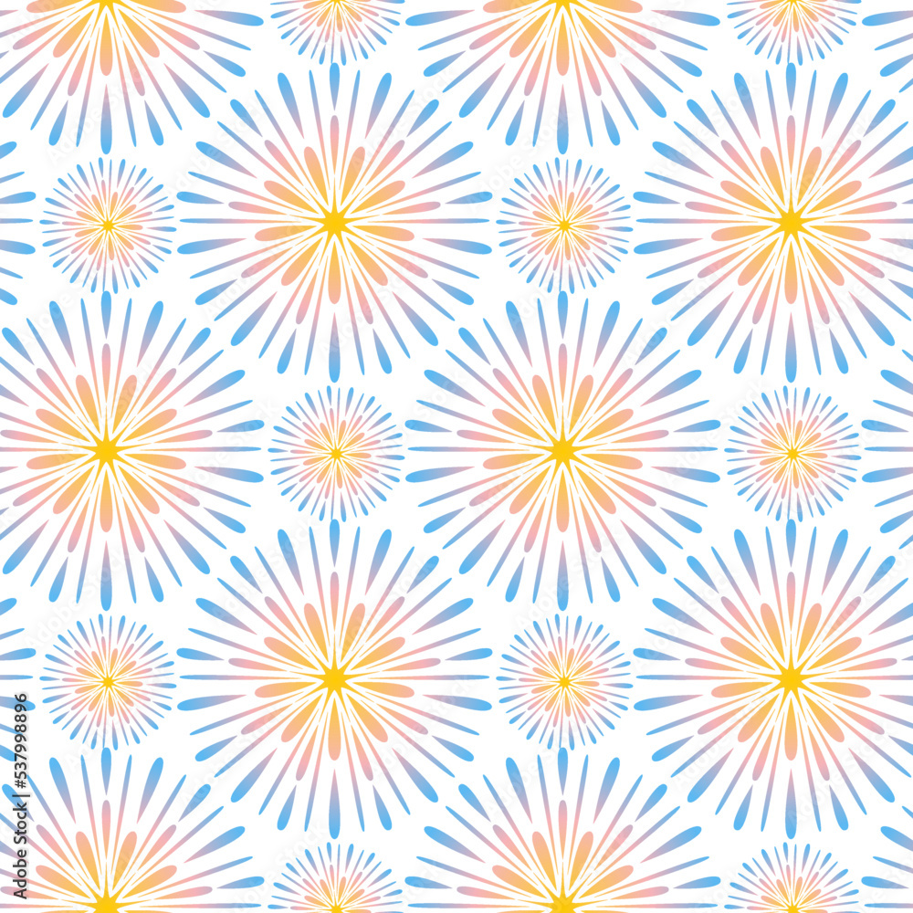 Firework splash gradient on white, vector illustration for textile and wrapping paper design Firework splash gradient on white, vector illustration for textile and wrapping paper design
