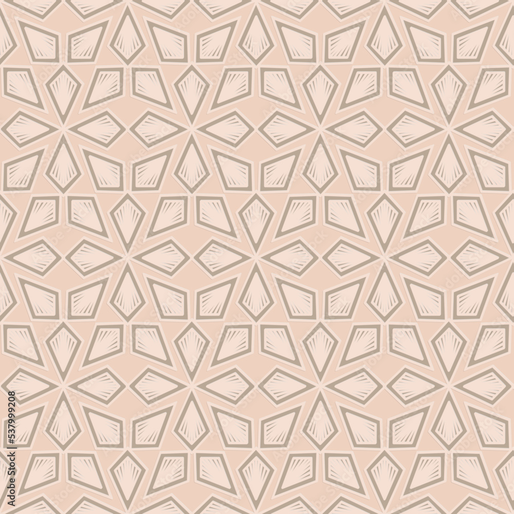 Gray beige arabic style seamless pattern, elegant pattern for design and decoration