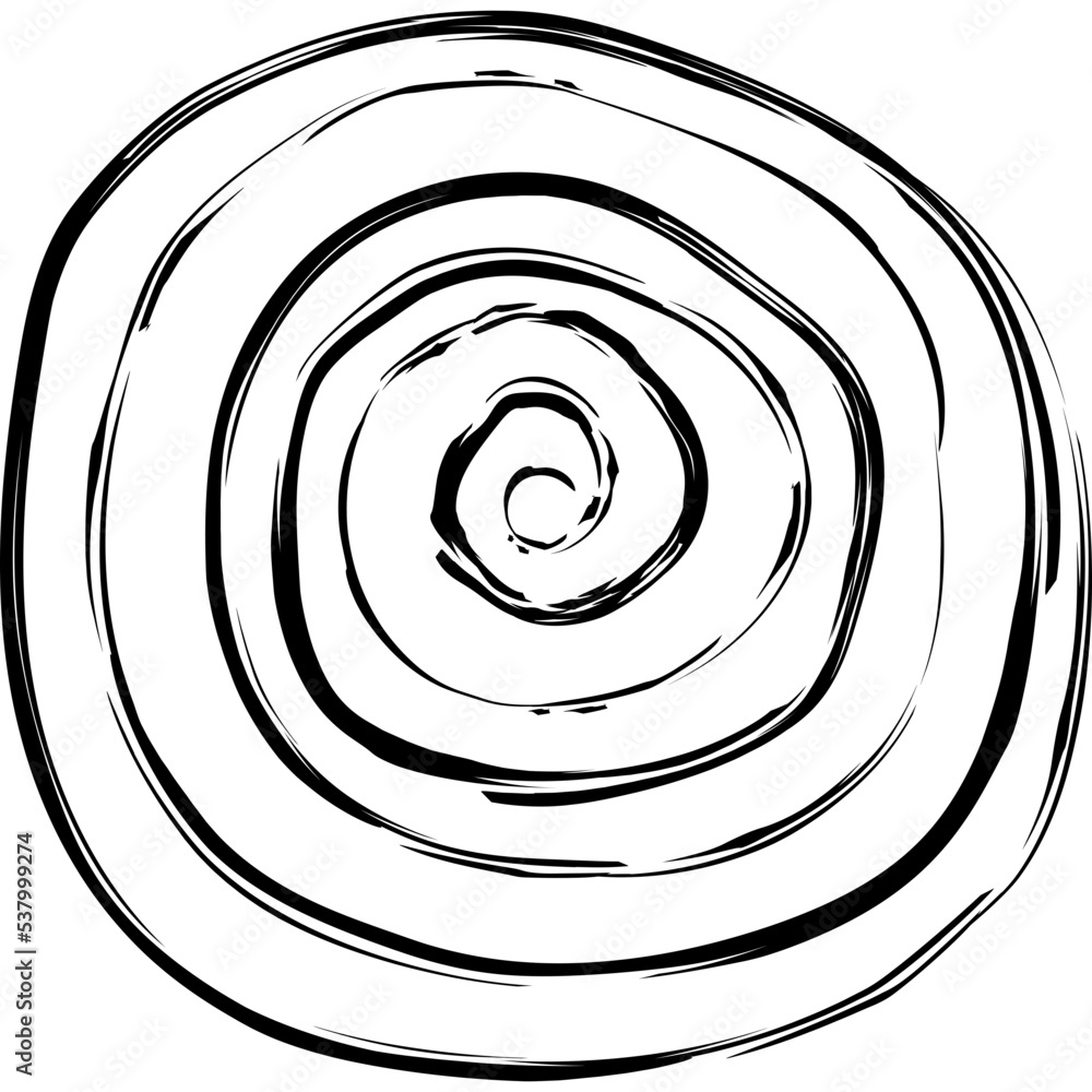 spiral dry brush zen element for decoration, website, web, presentation, printing, banner, logo, poster design, etc.