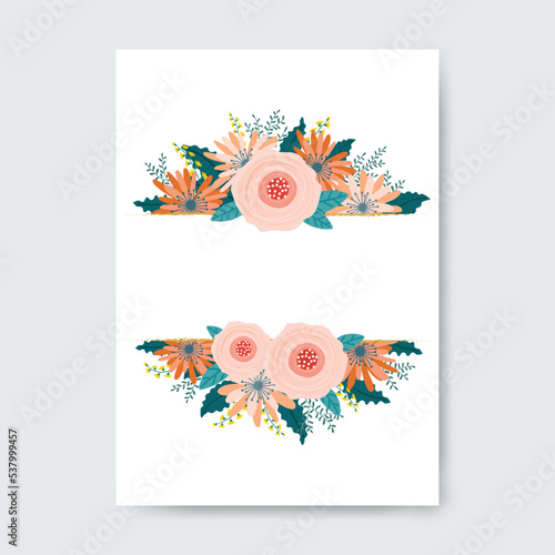 Picture frames made of flowers