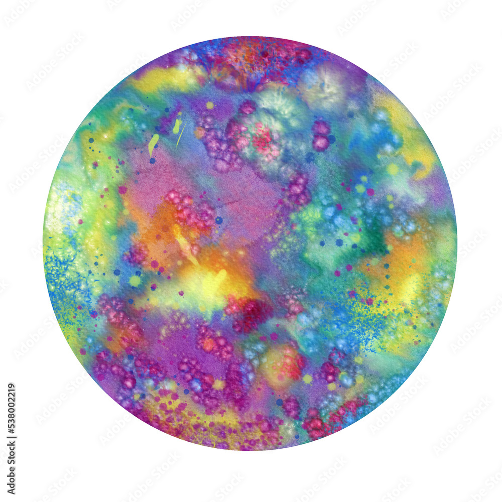 Watercolor planet Mercury. Watercolor planet Mercury.
