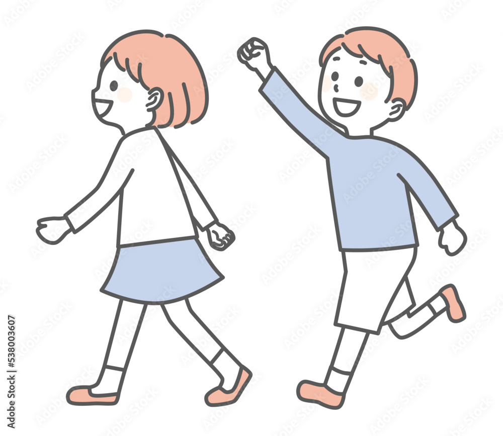 simple illustration of walking people simple illustration of walking people