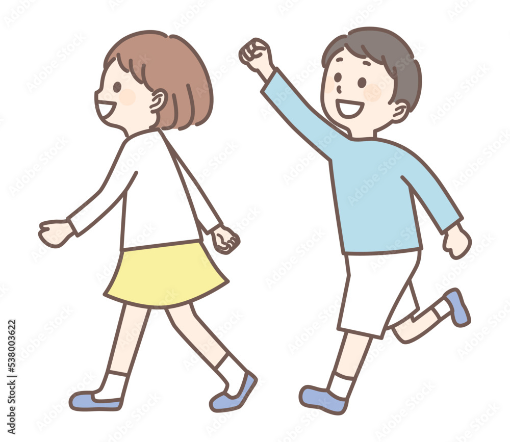 simple illustration of walking people simple illustration of walking people