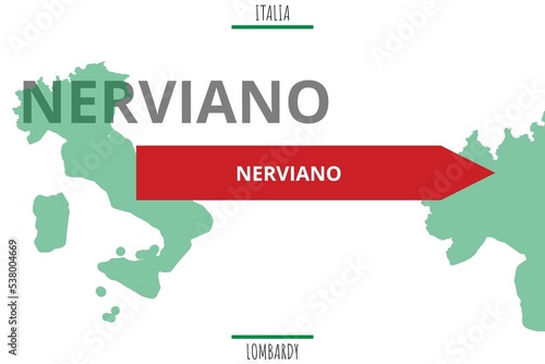 Nerviano: Illustration mit dem Namen der italienischen Stadt Nerviano photo