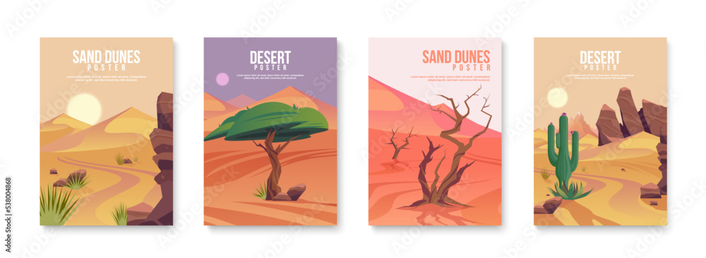 Desert Vertical Poster Set