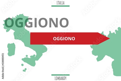 Oggiono: Illustration mit dem Namen der italienischen Stadt Oggiono photo