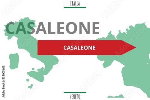 Casaleone: Illustration mit dem Namen der italienischen Stadt Casaleone photo