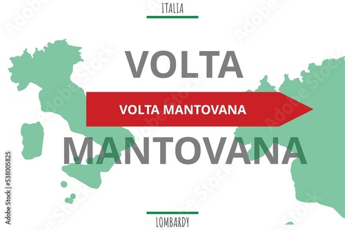 Volta Mantovana: Illustration mit dem Namen der italienischen Stadt Volta Mantovana photo