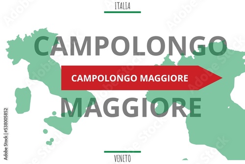 Campolongo Maggiore: Illustration mit dem Namen der italienischen Stadt Campolongo Maggiore photo