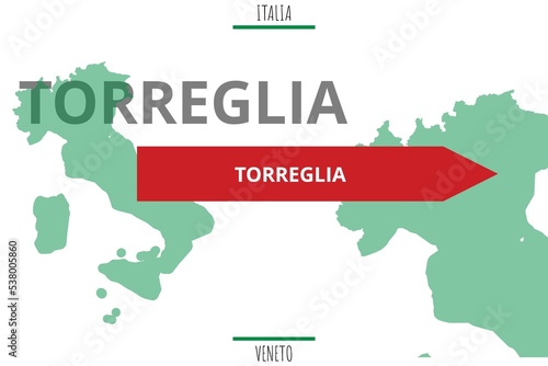 Torreglia: Illustration mit dem Namen der italienischen Stadt Torreglia photo