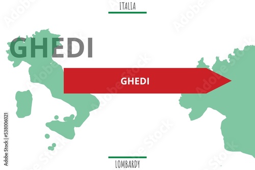 Ghedi: Illustration mit dem Namen der italienischen Stadt Ghedi photo