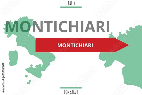 Montichiari: Illustration mit dem Namen der italienischen Stadt Montichiari photo