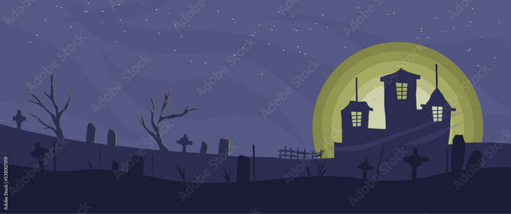 Halloween background vector design concept can be used for background, backdrop, wallpaper, halloween scenery