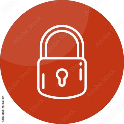lock icon on square internet button