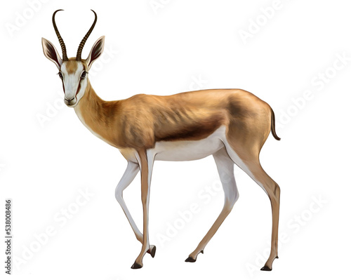 Springbok, Antidorcas marsupialis, jumping antelope
