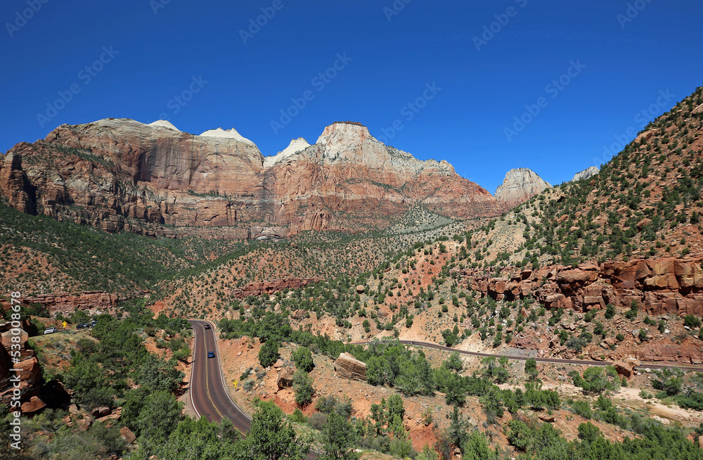 Landscape with The Towers of the Virgin - Zion National Park, Utah
