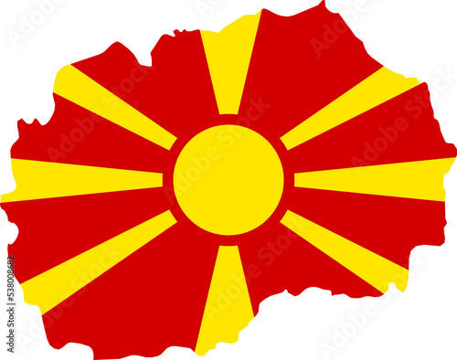 Foto North Macedonia Map Flag