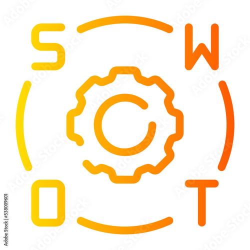 swot analysis gradient icon