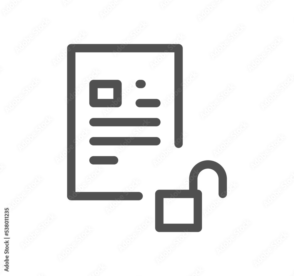 Document icon outline and linear vector. Document icon outline and linear vector.