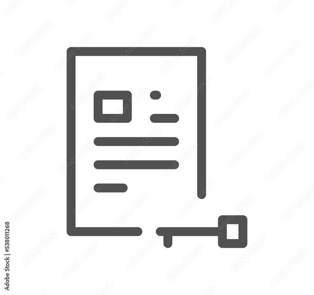 Document icon outline and linear vector. Document icon outline and linear vector.