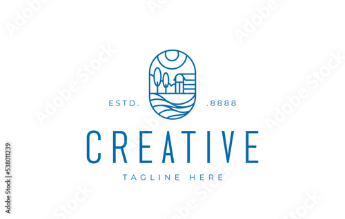 Farm Field Warehouse Logo Design