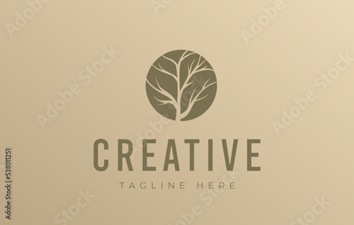 Barren tree logo Design Template