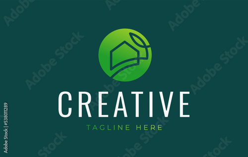 Home Continuous Line Hand Drawing Logo Design