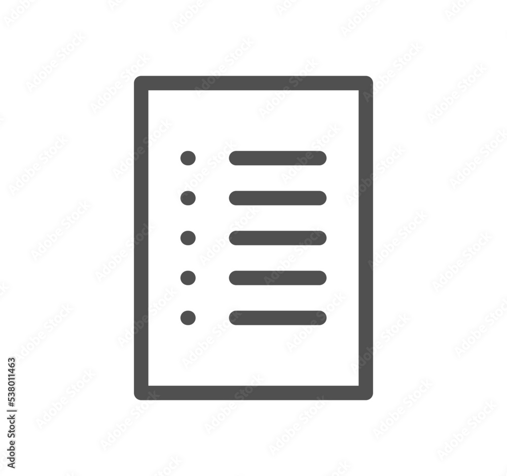 Document icon outline and linear vector. Document icon outline and linear vector.